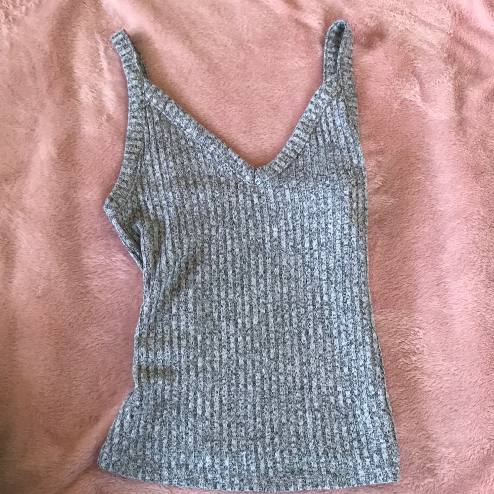 Grey knit American eagle top